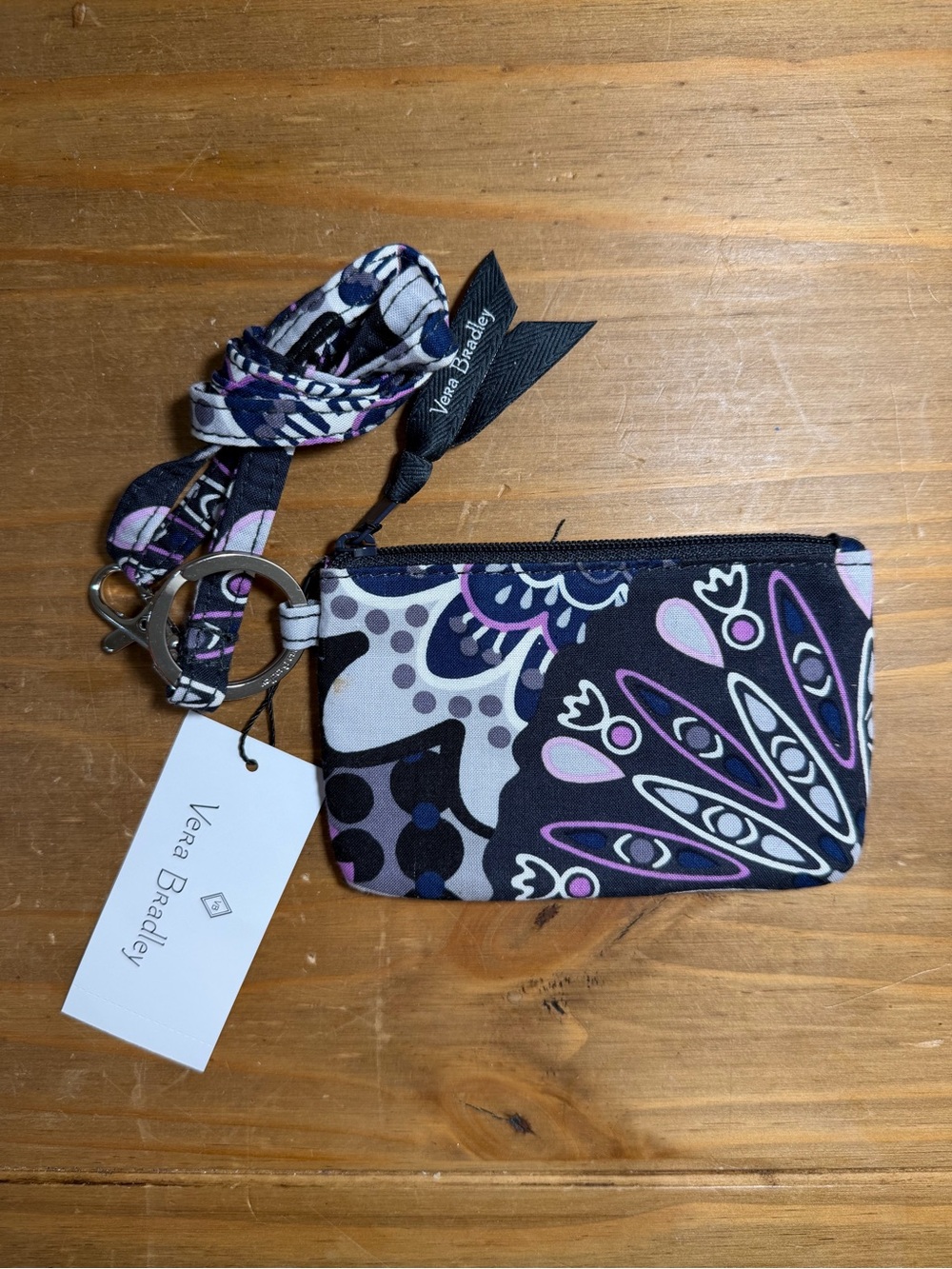 NWT Vera Bradley Zip ID & Lanyard - Mimosa Medallion Print - Picture 2 of 5